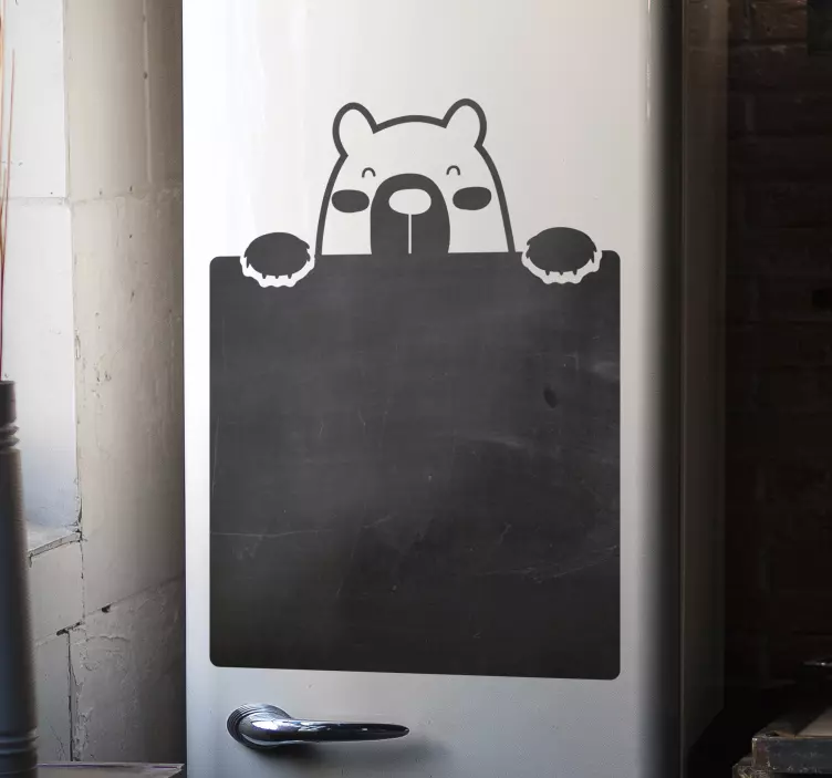 Vinilo pizarra para nevera oso de peluche - TenVinilo