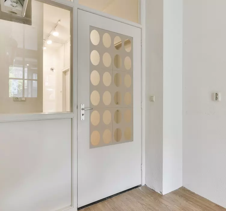 Vinilo puerta diseño de círculos - TenVinilo