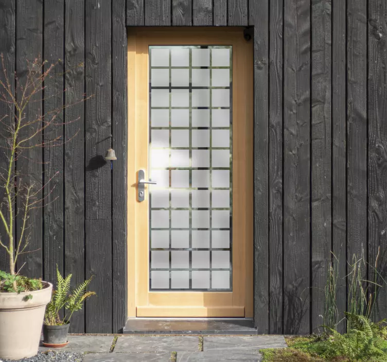 Vinilo puerta diseño de cuadros - TenVinilo