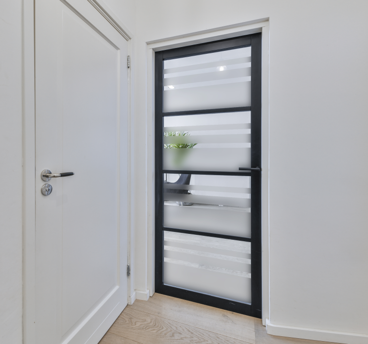 Vinilo puerta líneas translucidas - TenVinilo