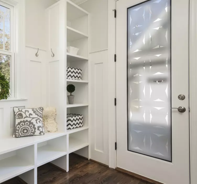 Vinilo puerta patrón floral monocolor - TenVinilo