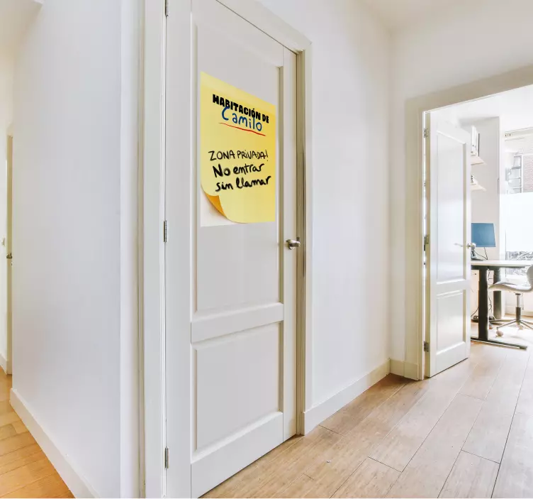 Vinilo para puerta post-it personalizable - TenVinilo