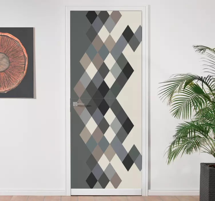 Vinilo para puerta Tonos de color bloques de color - TenVinilo