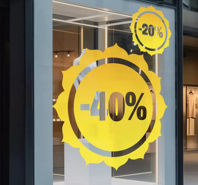 Vinilo rebajas descuento con sol de verano - TenVinilo