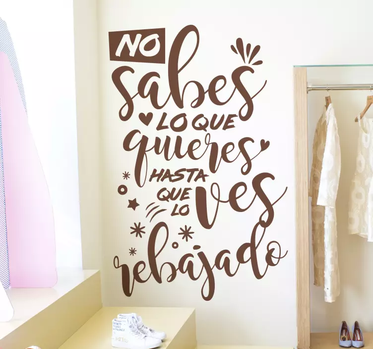 Vinilo rebajas frase de rebajas - TenVinilo