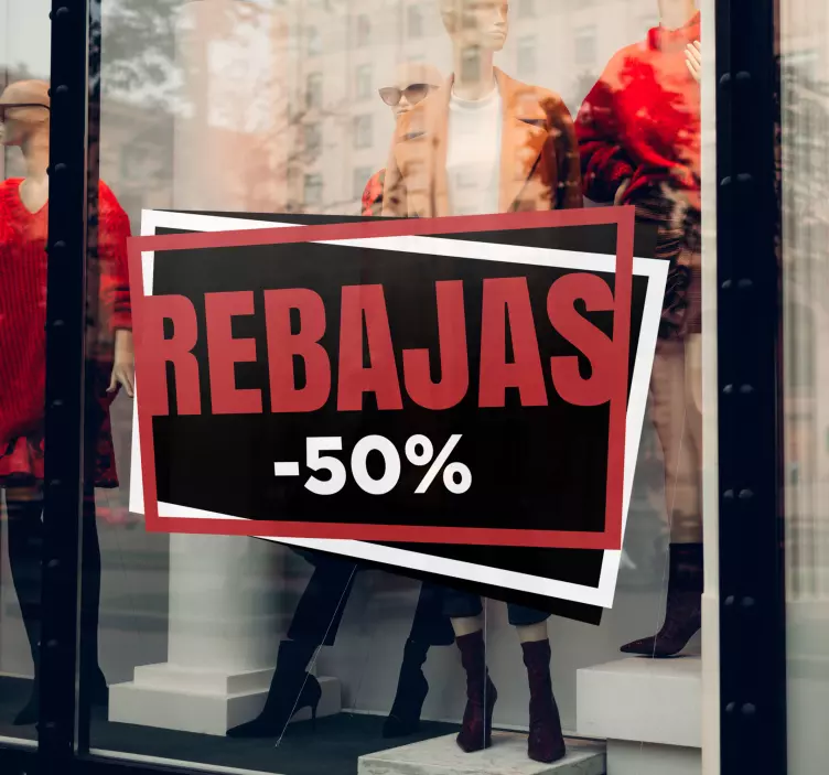 Vinilo rebajas promoción moderna personalizable - TenVinilo