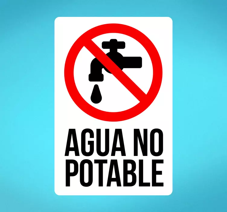 Vinilo señal agua no potable - TenVinilo