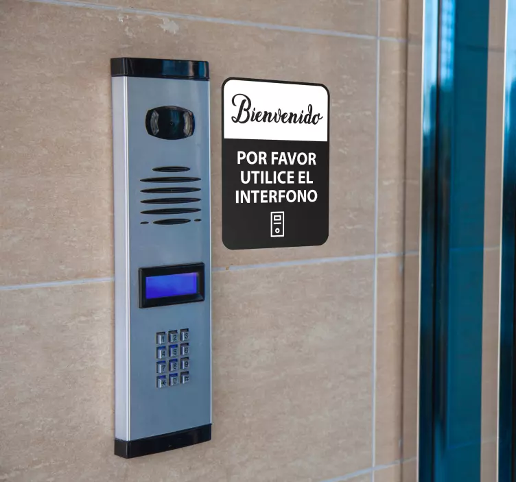 Señalética adhesiva utiliza el intercomunicador - TenVinilo