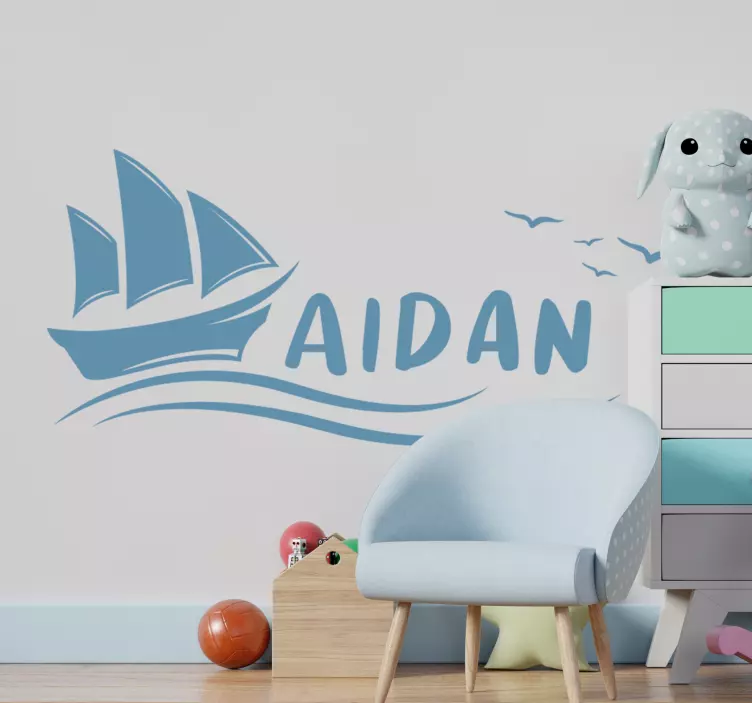 Vinilo velero con personalización de nombre - TenVinilo
