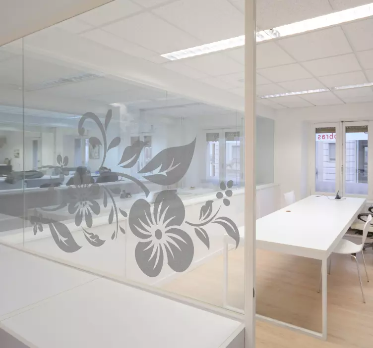 Vinilo para vidrio flores translúcidas - TenVinilo