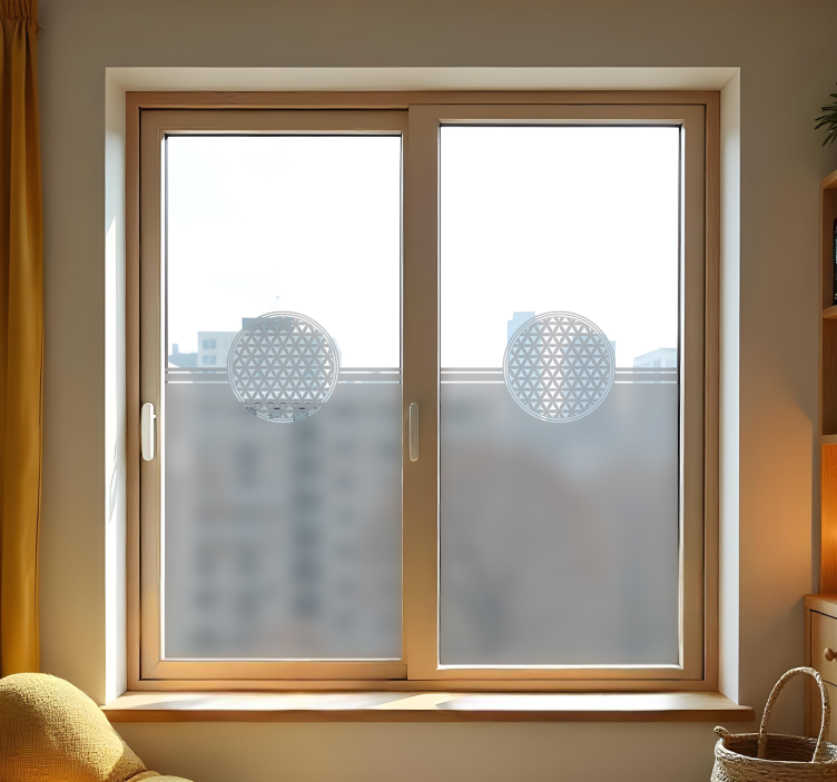 Vinilo para ventana mandala de la flor de la vida - TenVinilo