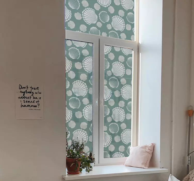 Vinilo para cristales Mundo de conchas - TenVinilo