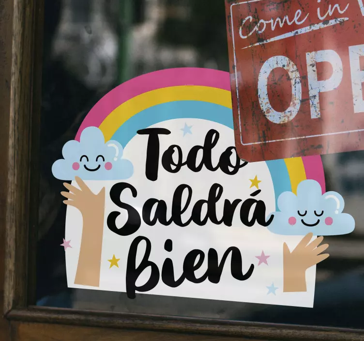 Vinilo para cristal Covid todo saldrá bien - TenVinilo