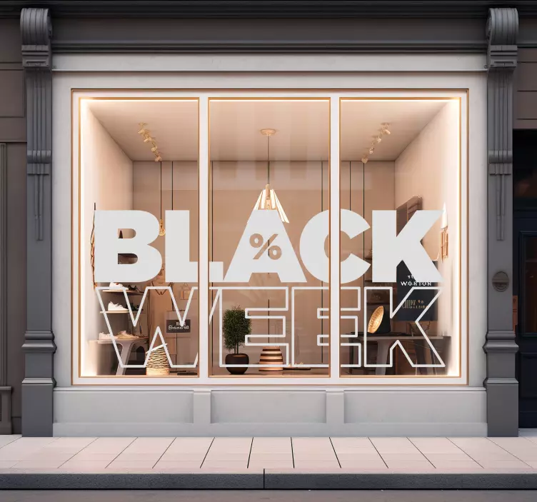 Vinilo vitrina Black Week - TenVinilo