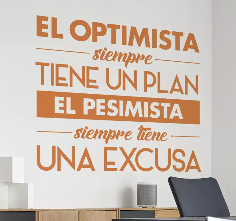 Vinilos de frases sobre optimismo - TenVinilo