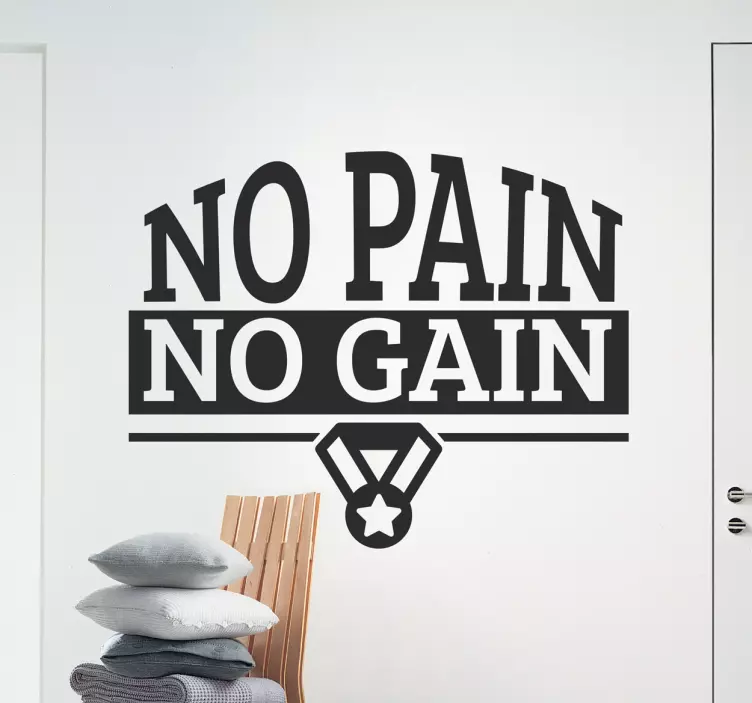 Vinilos para gimnasios no pain - TenVinilo