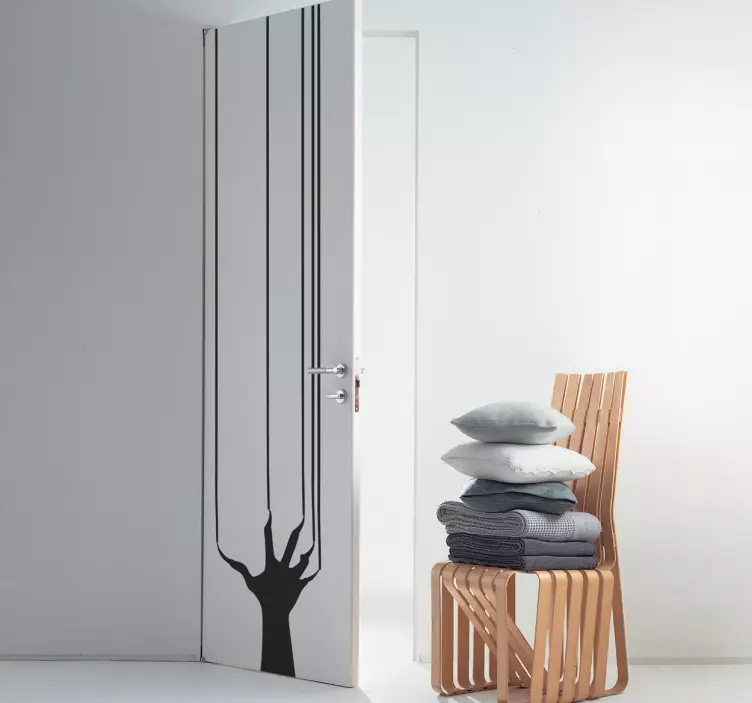 Vinilos para puertas mano terrorífica - TenVinilo