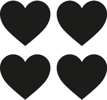 Pegatina San Valentín paquete de corazón - TenVinilo