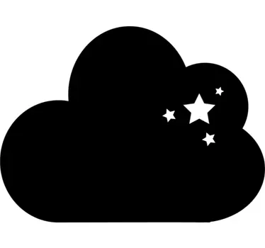 Vinilo cabecero nube estrellas - TenVinilo