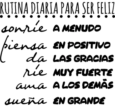 Vinilo para pared living frases para sonreír - TenVinilo