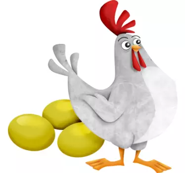 Vinilo gallina huevos de oro - TenVinilo