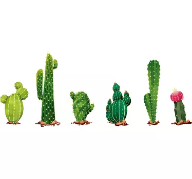 Vinilo cenefa cactus - TenVinilo