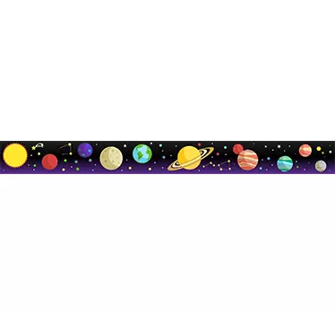 Cenefa adhesiva infantil planetas - TenVinilo