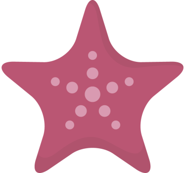 Vinilo infantil estrella de mar - TenVinilo