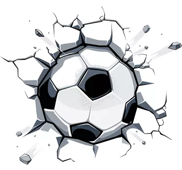 Vinilo decorativo infantil 3D pelota de fútbol - TenVinilo
