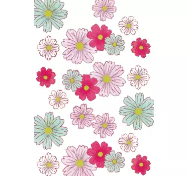 Adhesivo para vidrio ventana floral - TenVinilo