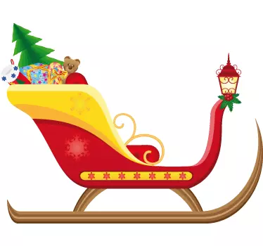 Vinilo decorativo carro Papá Noel - TenVinilo