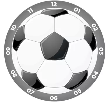 Reloj adhesivo pared pelota fútbol - TenVinilo