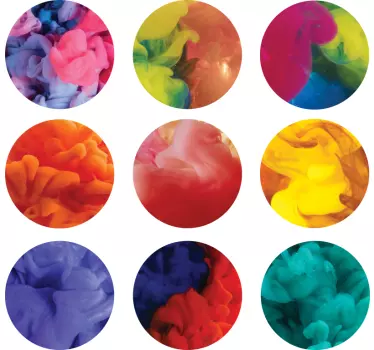 Set de pegatinas humo de colores - TenVinilo