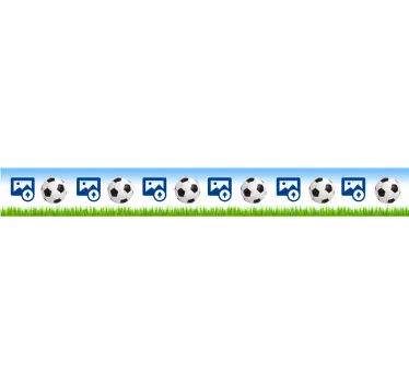 Cenefa pared personalizable fútbol - TenVinilo