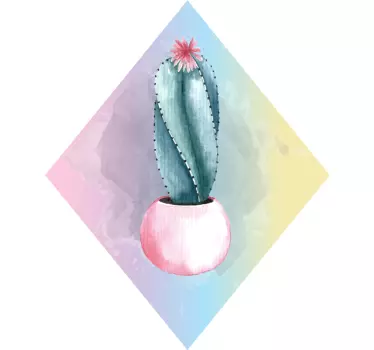Vinilo habitación infantil cactus acuarela - TenVinilo