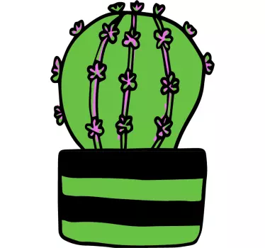 Vinilo habitación infantil cactus dibujo - TenVinilo