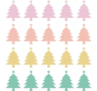 Pegatinas lámina árboles de navidad - TenVinilo