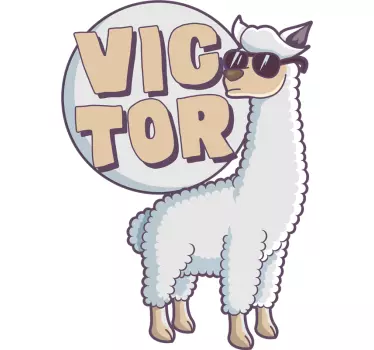 Vinilo habitación infantil llama con nombre - TenVinilo