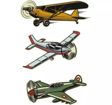 Vinilo decorativo original aviones vintage - TenVinilo
