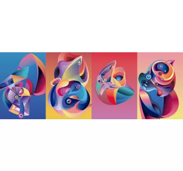 Vinilo pared Alebrijes animales - TenVinilo