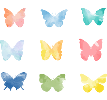 Vinilo decorativo de mariposas coloridas - TenVinilo