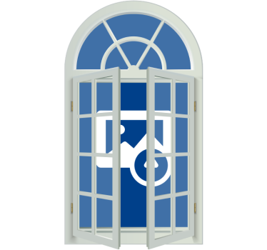 Vinilo pared ventana vistas personalizadas - TenVinilo