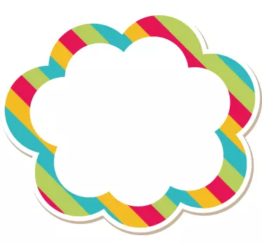 Pegatina personalizable forma de nube - TenVinilo