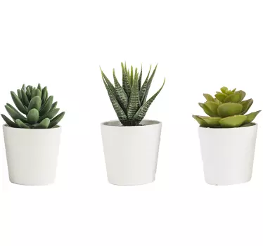Vinilo planta para pared plantas 3D - TenVinilo