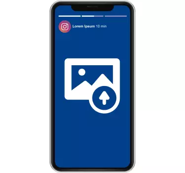 Vinilo pared Instagram Stories con foto - TenVinilo