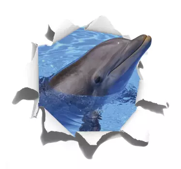 Vinilo 3d efecto delfines - TenVinilo