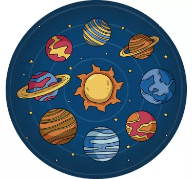 Vinilo galaxia Niños sistema solar - TenVinilo