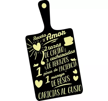 Vinilo normas de la casa receta de amor - TenVinilo