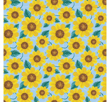 Vinilo adhesivo ventana con motivos de girasol - TenVinilo