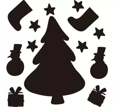 Vinilo de pizarra de tiza navideño - TenVinilo